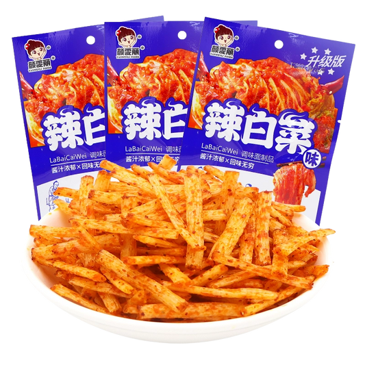 顏雯麗辣白菜味辣條面製品